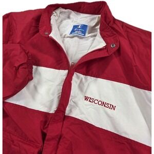 Vintage Champion Wisconsin Jacket Full Zip Bomber‎